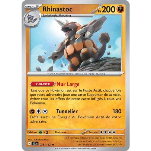 Carte Pokémon - Rhinastoc - 076/142 - Holo-Rare - Ev7 Couronne Stellaire