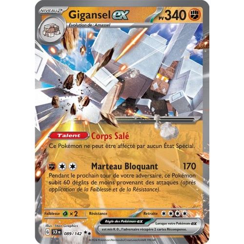 Carte Pokémon - Gigansel Ex - 089/142 - Ultra-Rare - Ev7 Couronne Stellaire