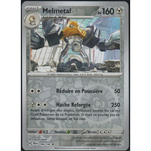 Carte Pokémon - Melmetal - 104/142 - Holo-Reverse - Ev7 Couronne Stellaire