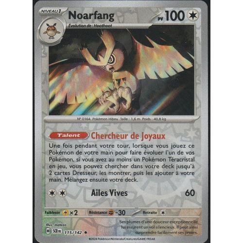 Carte Pokémon - Noarfang - 115/142 - Holo-Reverse - Ev7 Couronne Stellaire