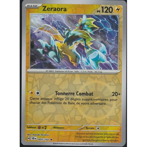 Carte Pokémon - Zeraora - 055/142 - Holo-Reverse - Ev7 Couronne Stellaire