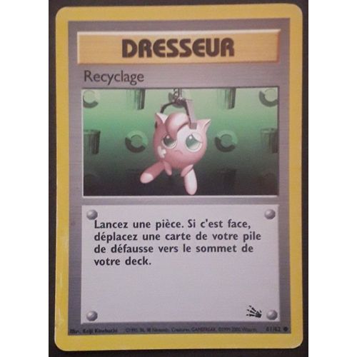 Carte Pokémon - Dresseur Recyclage 61/62 - Fossile Wizards (Vf)