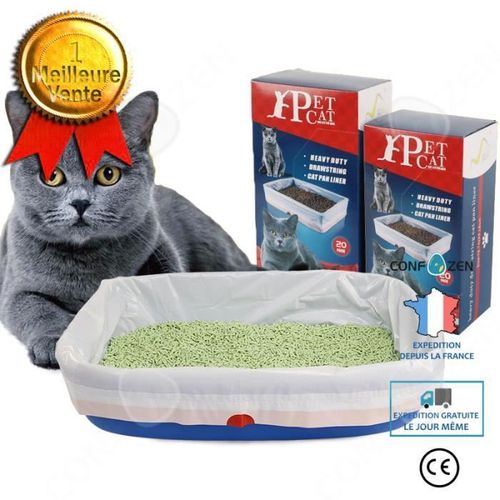 Confo? Sac Poubelle Bac ? Liti?re Pour Chat Sp?cial Pour Toilette Pour Chat Grande Toilette Jetable ?paissie Pour Chat