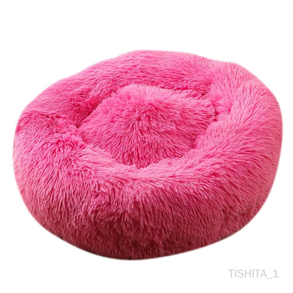 Tishita Lit En Peluche Pour Animaux De Compagnie Chien Maison De Chien Fournitures Chaudes Et Confortables Rose Rouge-40cm