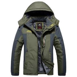 manteau chaud à capuche fermeture éclair doudoune veste homme imperméable  hiver