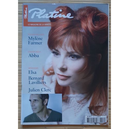 Platine Magazine N°154 -Octobre 2008 - Mylène Farmer -(Elsa-Julien Clerc - Abba)