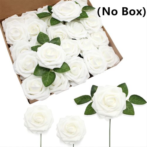 Fleurs Artificielles en Mousse Rouge avec Tige",Tête de Rose,Bouquet de Patients ,Ornement de Vacances,Fournitures de ixde Mariage,"25/30 Pièces