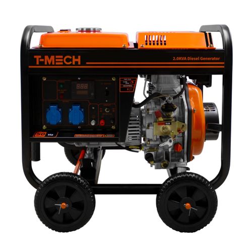 Générateur Diesel 2Kva à Cadre Ouvert 6CV Monophasé - Démarrage Facile - 2200W - 35H à 50% (1100Watt) - Panne d'électricité, Urgence, Chantier, Bâtiment[Entonnoir & Kit Outils GRATUITS]