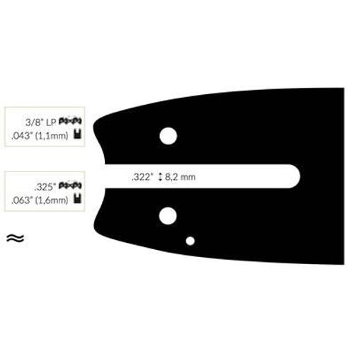 Guide Chaine Tronçonneuse Stihl 35cm .3/8 Lp .043 (1,1mm).