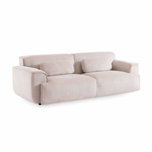 Canapé 3 Places. Tissu Velours Côtelé. 2 Coussins Déhoussables. Wallas L 230 X P 98 X H 73cm.