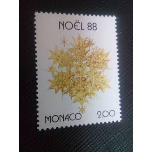 Timbre Monaco Y T 1662 Étoile De Noël 1988 ( 071206 )