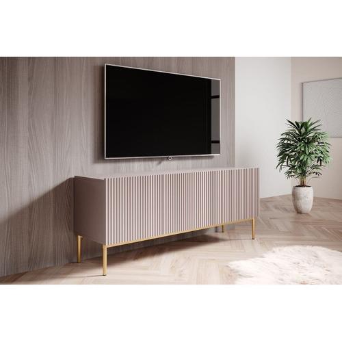 Meuble Tv 150 Cm Kasha Pieds Or Rose