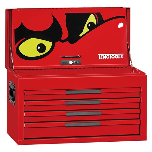 Coffre à outils 4 tiroirs pour servante pro rouge Teng Tools TST26R4