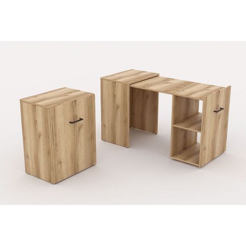 Bureau Pliable Spécial Petite Espace Collection Flip Coloris Chêne.