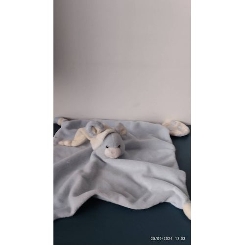 Doudou Plat Bleu Souris Gipdy