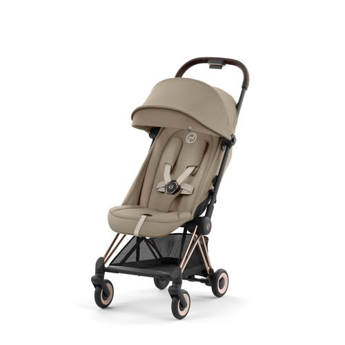 Poussette Compacte Coya Cozy Beige Châssis Rosegold - Cybex