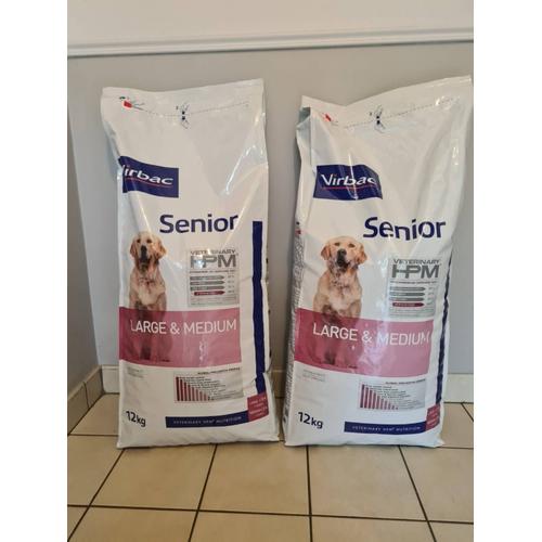 A Saisir Lot De 2 Sacs De Croquettes Virbac Hpm Senior 12 Kg