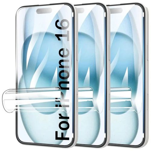 3 Film Hydrogel Protection Ecran Pour Iphone, Smartphone: Iphone 16 Plus