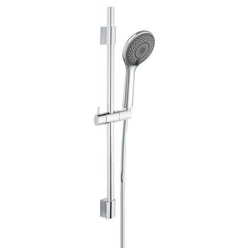 Barre de douche chromée - 70 cm - douchette 3 jets - Water Saving WENKO