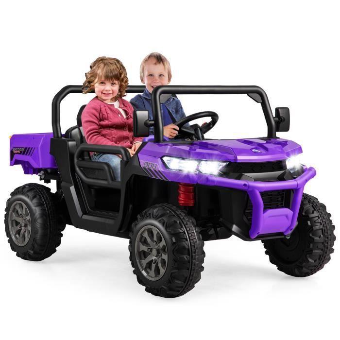 Voiture de Sport Électrique 12V pour Enfants 3-8Ans 2 Portes Papillons  Effets Sonores et Lumineux 108x64x41cm Rose