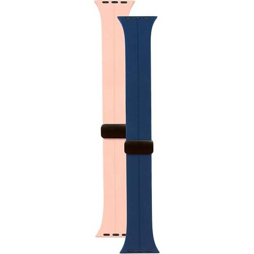 Pack 2 Bracelets Apple Watch 42/44/45/49 Bleu/Rose