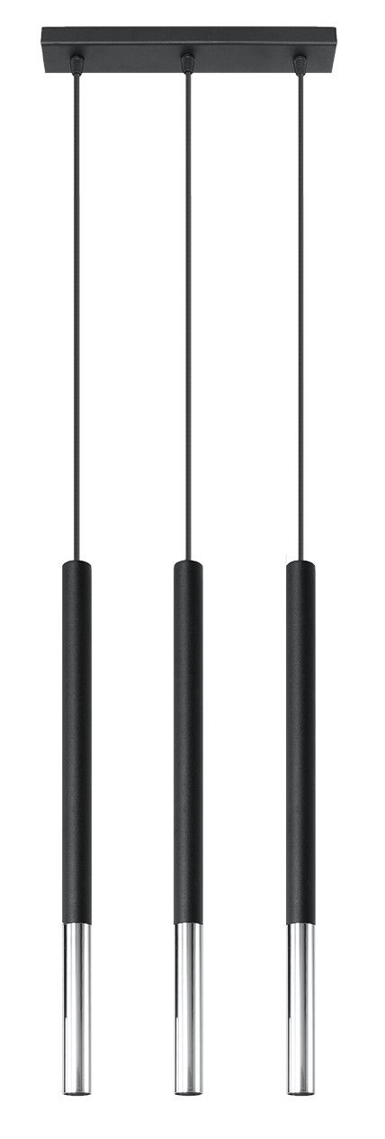 Sollux Mozaica Suspension Triple Noir, Chrome G9