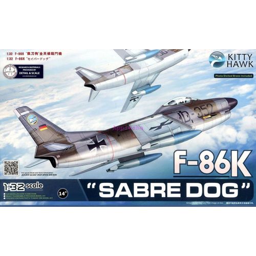 Maquettte Avion 1/32 Kitty Hawk F-86k Sabre Dog-Kitty Hawk