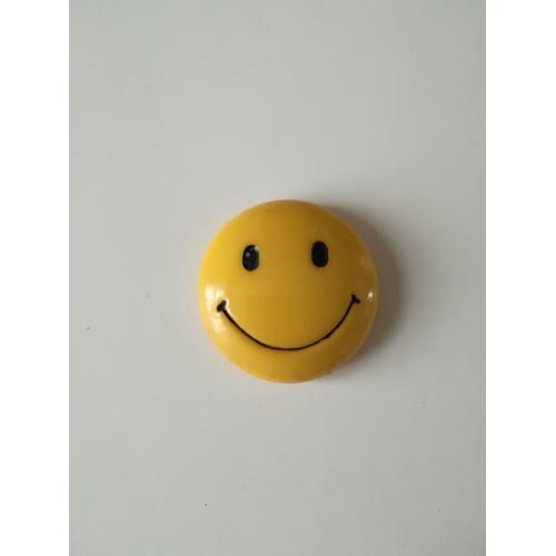 magnet émoticône smiley emoji ancien jaune heureux - aimant rond à collectionner ou mettre sur son réfrigerateur