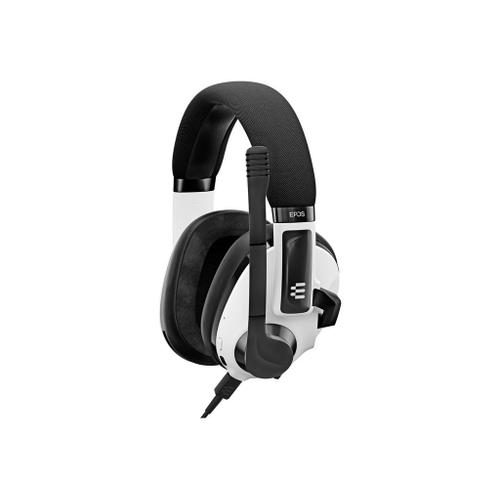 EPOS H3 Hybrid - Micro-casque - circum-aural - Bluetooth - sans fil, filaire - jack 3,5mm, USB-C - blanc fantôme