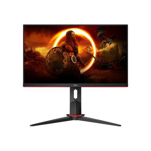 AOC Gaming 24G2ZU/BK - Écran LED - jeux - 23.8" - 1920 x 1080 Full HD (1080p) @ 240 Hz - IPS - 350 cd/m² - 1000:1 - 0.5 ms - 2xHDMI, DisplayPort - haut-parleurs - noir, rouge