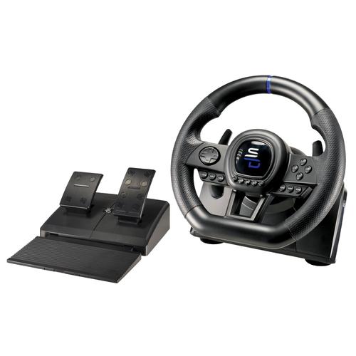 Superdrive - Volant De Course Sv650 Avec Pédalier Et Palettes De Vitesses Xbox Serie X/S, Switch, Ps4, Xbox One, Pc, Ps3 (Programmable Pour Tous Les Jeux)