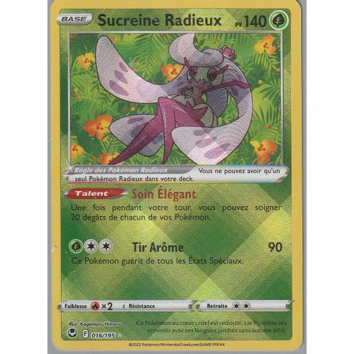 Carte Pokemon - Sucreine Radieux - 016/195 - Ultra-Rare - Eb12 Tempete Argentee -