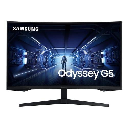 Samsung Odyssey G5 C32G53TQBU - G55T Series - écran LED - incurvé - 32" - 2560 x 1440 WQHD @ 144 Hz - VA - 300 cd/m² - 2500:1 - HDR10 - 1 ms - HDMI, DisplayPort - noir