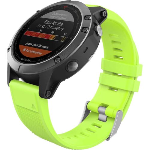 22mm Bracelet Compatible Avec Garmin Fenix 5/5 Plus/Fenix 6/6 Pro/Forerunner 935/945/Approach S60/S62/Quatix 5/Garmin Instinct, Quick Fit Bande De Remplacement En Silicone - Vert[Dai6282176]