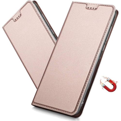 Coque Pour Sony Xperia Xa1 Ultra Housse, Etui A Rabat Avec Carte Fentes, Fermeture Magnetique, Antichoc Ultra Mince Protection Case Pour Sony Xperia Xa1 Ultra. Dt Pink