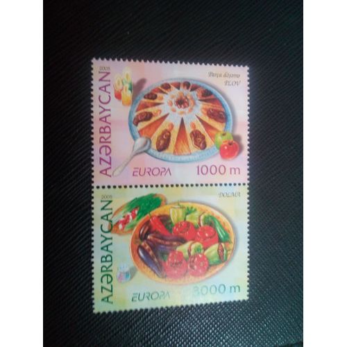 Timbre Azerbaidjan Y T 523 / 524 Europa (C.E.P.T.) - Gastronomie 2005 ( 091206 )