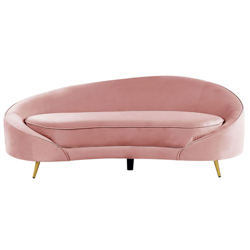 Canapé En Velours Rose Pastel 3 Places Savar