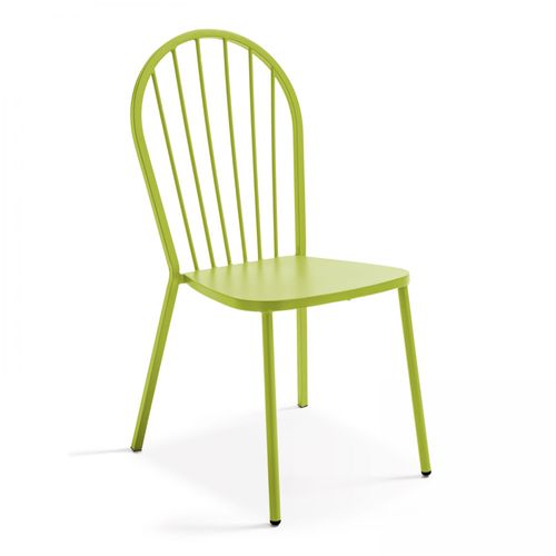 Chaise Style Industriel En Métal Vert