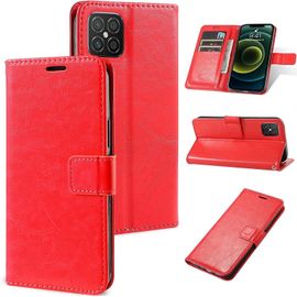 Etui Coque Compatible Xiaomi Redmi S2 Cover Housse Portefeuille¿2x¿ Verre Trempe,3 Fente Pour Carte Fermeture Magnetique Portable 360°Protection Antichoc Stand Cuir Premium Pc Coque,Rouge