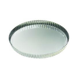 Tourtière Ronde Cannelée - Fer Blanc - Fond Fixe - Ø260/240 Mm H25 Mm