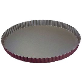 Tourtière Ronde Cannelée - Antiadhérente - Fond Fixe - Ø320/310 Mm H25 Mm