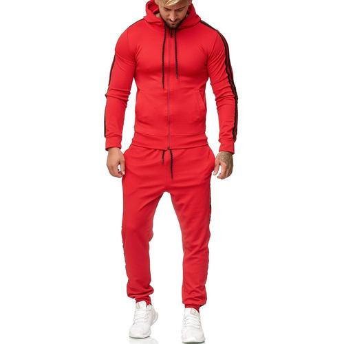 Ensemble jogging homme - Survêt 13108 - Rouge - Multisport - Coupe