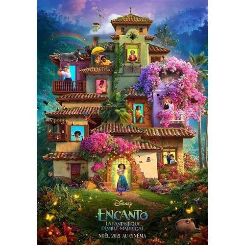 Encanto, La Fantastique Famille Madrigal / Walt Disney - Affiche Originale De Cinema - Format 120x160 Cm - Un Film De Byron Howard, Jared Bush Avec Les Voix De Stephanie Beatriz, John Leguizamo - 2021