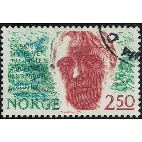 Norvège 1986 Oblitéré Used Herman Wildenvey Poète Y&t No 911 Su