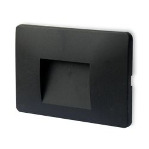 Spot Led Mural Vektab4 Carré Noir 3w 3000k Ip65