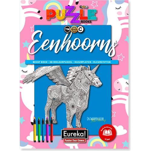 Livre De Puzzles 3d Eureka Livre De Puzzles Et De Couleurs - Licornes