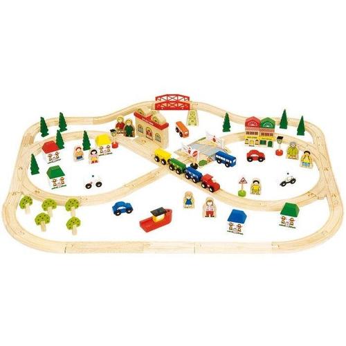 Bigjigs Rails Train Set City And Countryside - 101 Pieces