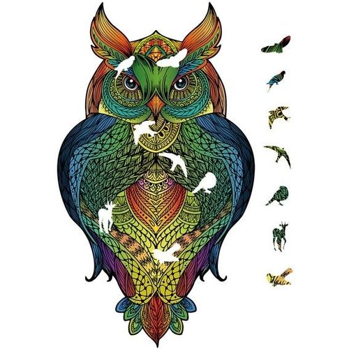 Gigamic Puzzle Bois Rainbow 120p Hibou