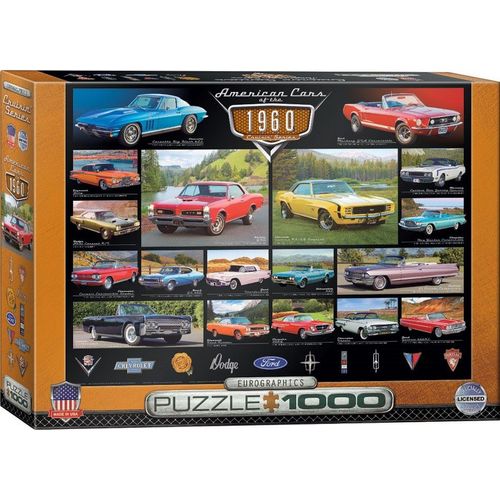 Puzzle Eurographics Voitures Américaines Des Années 1960 - 1000 Pièces