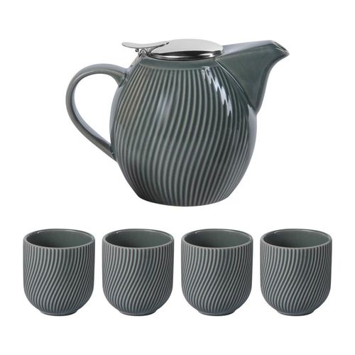 Coffret Théière Mao Gris 0,9l Et 4 Gobelets